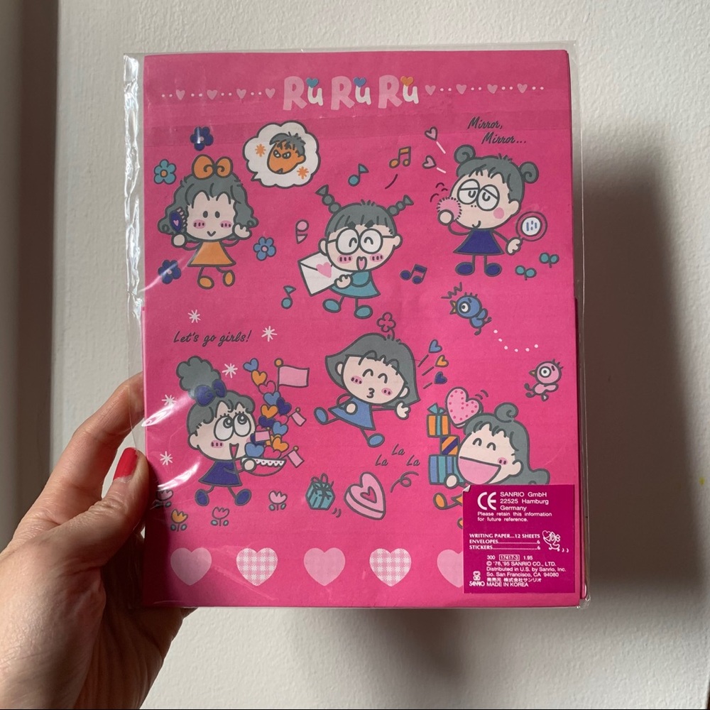 Vintage Sanrio rururu gakuen letter set